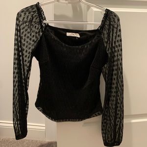 Black polyester shirt